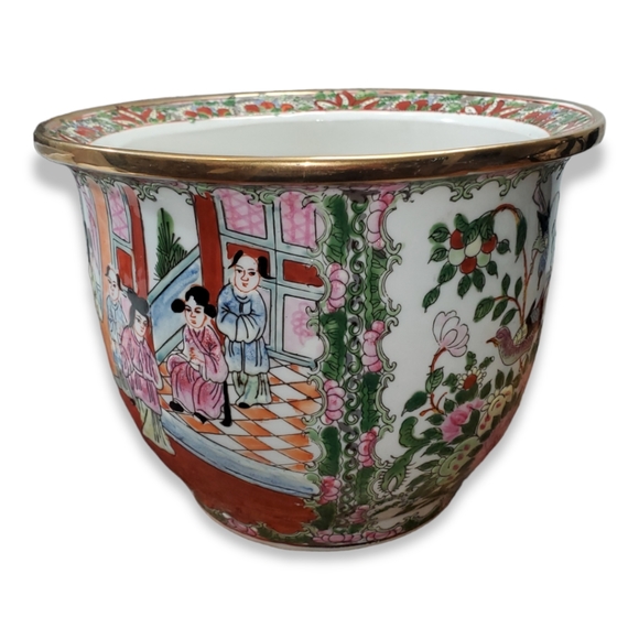 Famille Rose Porcelain Planter w/ Red Qianlong Mark - Picture 3 of 9